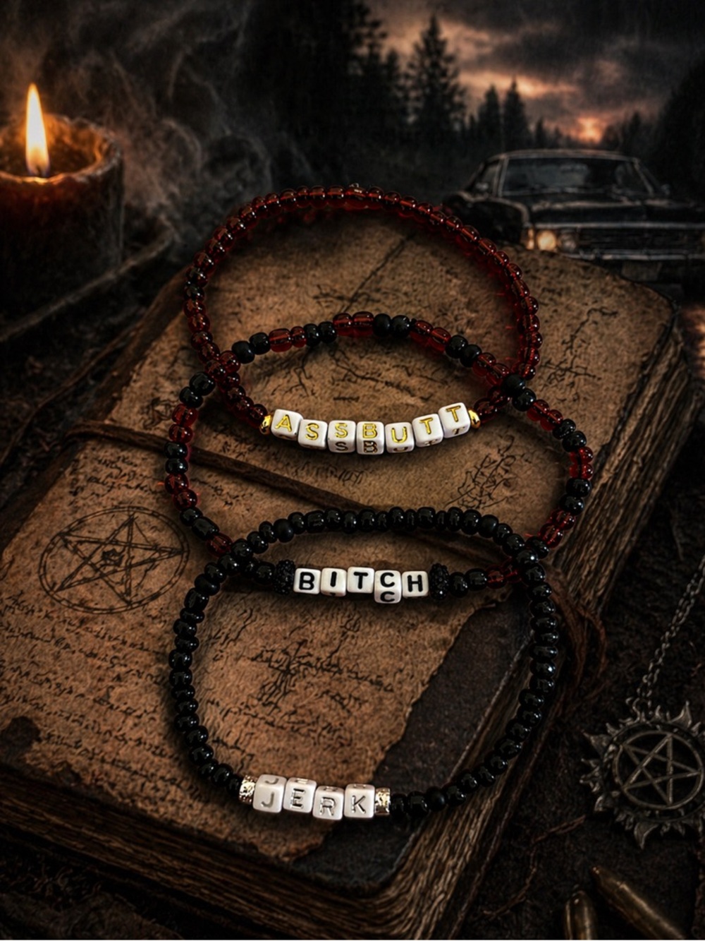 Supernatural Inspired Bracelet Stack Set 8”